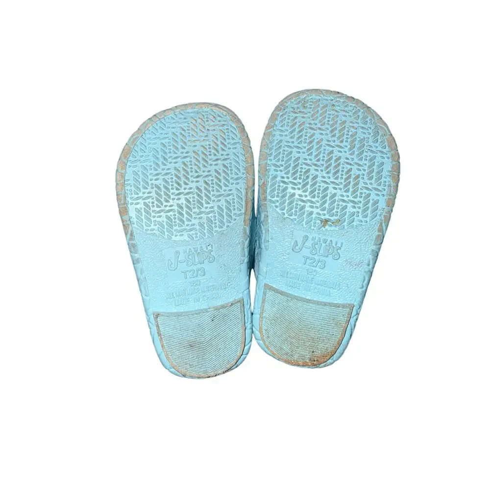 Hawaii kids J Slips sz T2/3 Jesus Sandals Blue